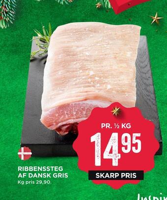 MENY Ribbenssteg af dansk gris tilbud