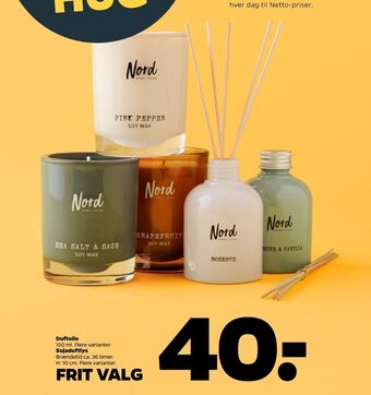 Netto Nord home living duftolie tilbud