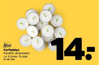 Netto Nord home living fyrfadslys tilbud