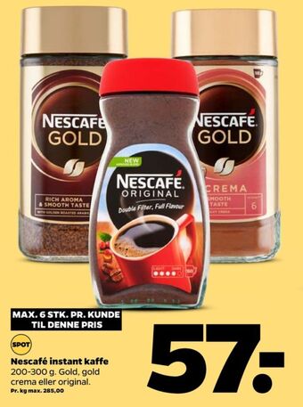 Netto Gold crema instant kaffe tilbud