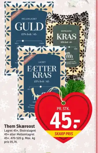 SPAR Them ost skæreost fætter kras lagret tilbud