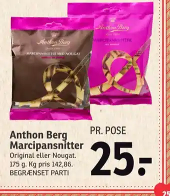 SPAR Anthon berg marcipansnitter nougat tilbud