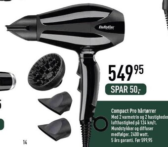 Imerco Compact pro hårtørrer tilbud