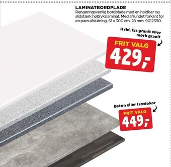 jem & fix Laminatbordplade tilbud