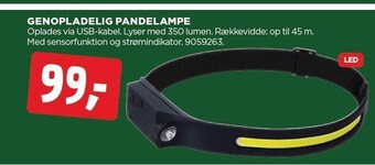 jem & fix Genopladelig pandelampe tilbud