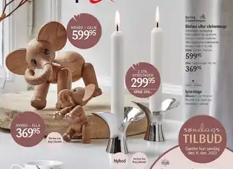Kop & Kande Elefant el. elefantunge el. lysestage tilbud
