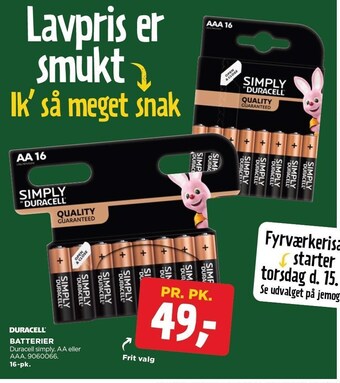 jem & fix Duracell batterier tilbud