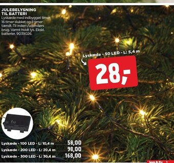 jem & fix Julebelysning til batteri tilbud