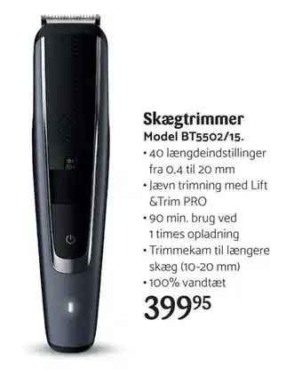 Kop & Kande Skægtrimmer model bt5502/15 tilbud
