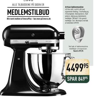 Imerco Artisan køkkenmaskine tilbud