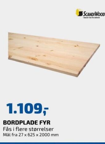 Davidsen Scandiwood bordplade tilbud