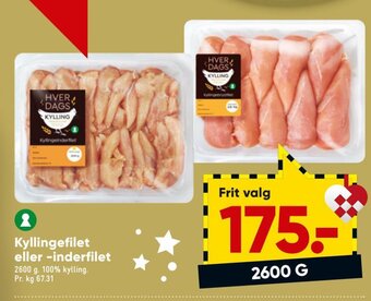 Bilka Kyllingefilet eller-inderfilet tilbud