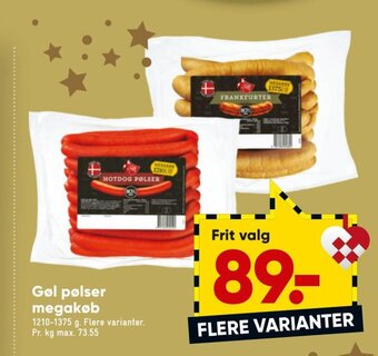 Bilka Gøl pølser megakøb tilbud