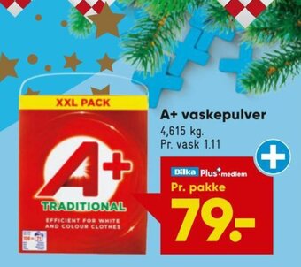 Bilka A+ Vaskepulver tilbud