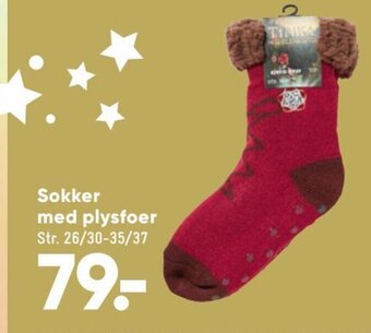 Bilka Sokker med plysfoer tilbud