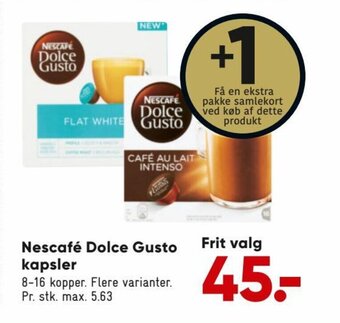 Bilka Nescafé Dolce Gusto kapsler tilbud