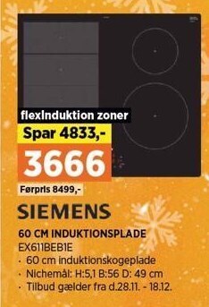 Power 60 cm induktionsplade tilbud