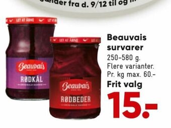 Bilka Beauvais Survarer tilbud