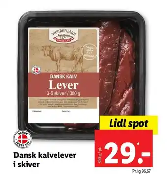 Lidl Vilstrupgård kalvelever tilbud