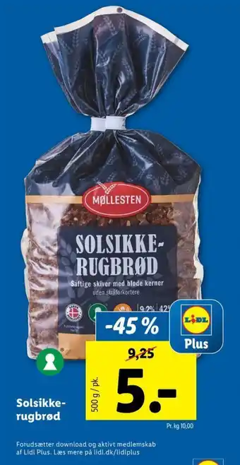 Lidl Møllesten rugbrød-skiver tilbud