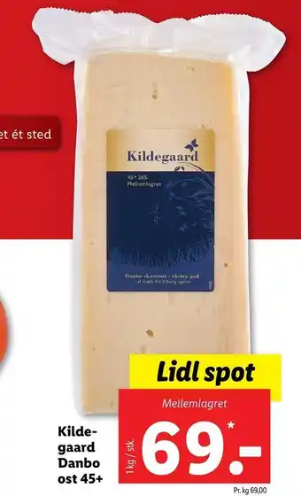 Kildegaard skæreost danbo mellemlagret 45+
