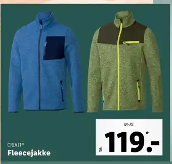 Lidl Crivit fleecejakke tilbud