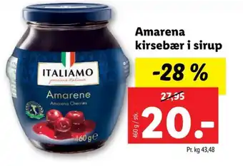 Lidl Italiamo kirsebærsauce tilbud
