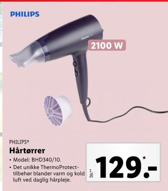 Lidl Philips hårtørrer tilbud