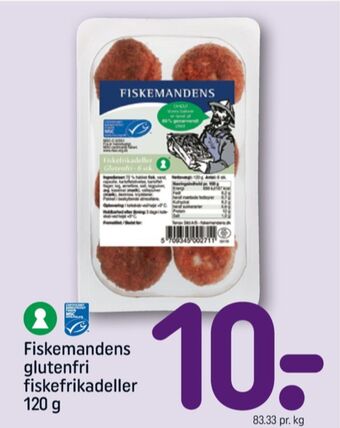 REMA 1000 Fiskemandens fiskefrikadeller tilbud