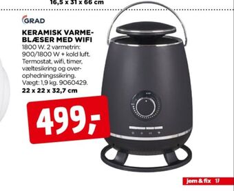 jem & fix Grad varmeblæser tilbud