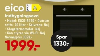 Bilka Indbygningsovn tilbud