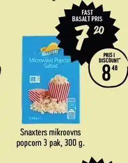 Snaxters mikroovns popcorn 3 pak 300 g