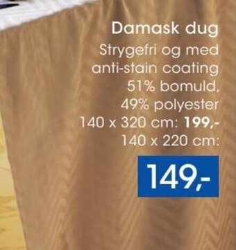 Bilka Damask dug tilbud