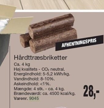 Harald Nyborg Hårdttræsbriketter tilbud