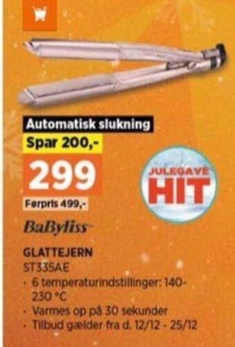 Power Babyliss glattejern tilbud