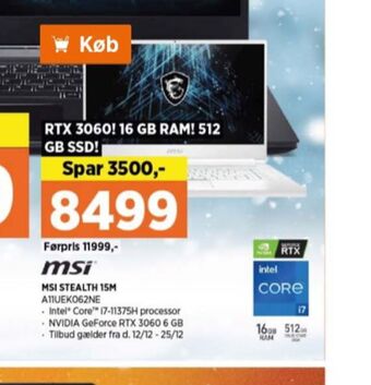 Power Msi bærbar pc tilbud