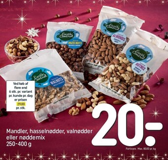 REMA 1000 Mandler, hasselnødder, valnødder el. nøddemix tilbud