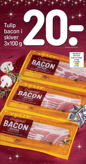 REMA 1000 Tulip bacon i skiver tilbud