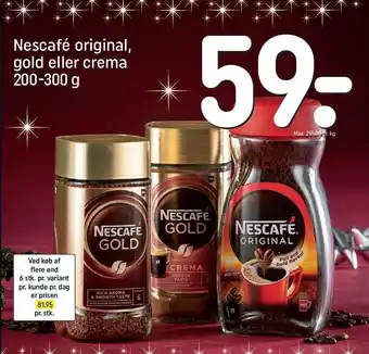 REMA 1000 Nescafé gold el. crema tilbud