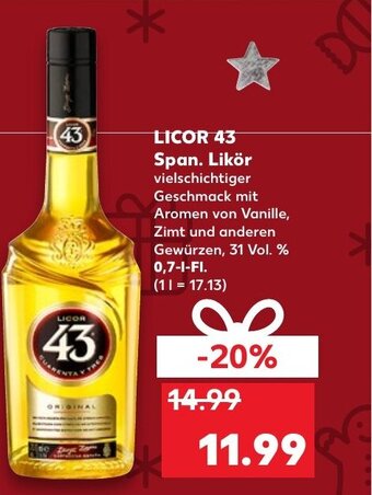 Kaufland Licor 43 Span. Likör tilbud