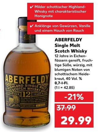 Kaufland DE Aberfeldy Single Malt Scotch Whisky tilbud