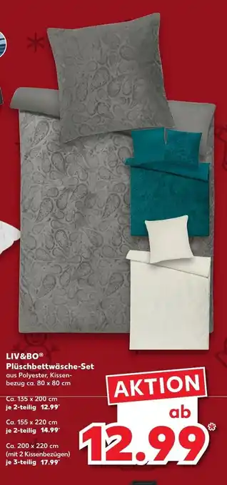 Kaufland DE Liv & Bo Plüschbettwäsche-Set tilbud