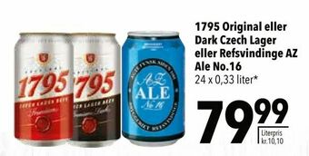 Citti 1795 Original eller Dark Czech Lager eller Refsvindinge AZ Ale No.16 tilbud