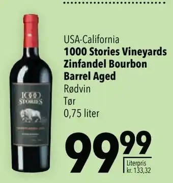 Citti 1000 Stories Vineyards Zinfandel Bourbon Barrel Aged tilbud