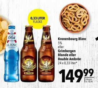 Citti Kronenbourg Blanc eller Grimbergen Blonde eller Double Ambrèe tilbud