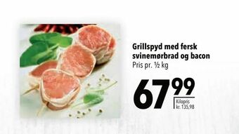 Citti Grillspyd med fersk svinemørbrad og bacon tilbud