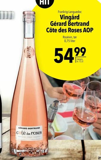 Citti Vingård Gérard Bertrand Côte des Roses AOP tilbud