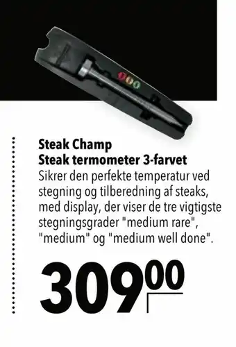 Steak Champ Steak termometer 3-farvet
