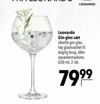 Citti Leonardo Gin-glas sæt tilbud
