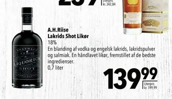 Citti A.H.Riise Lakrids Shot Likør tilbud